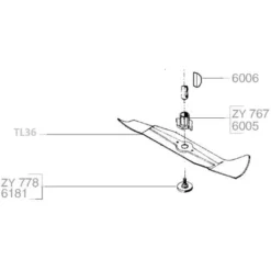 TL36 - Lame 36cm OUTILS WOLF Pour Tondeuse Rotondine PS -Flore Riche Soldes Magasin 10403946 3