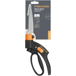 Fiskars Cisaille à Gazon, Lames Rotatives, Mécanisme Anti-bourrage Servo-System, Longueur: 34,4 Cm, Lames En Acier/Poignées En Plastique, Noir/Orange, GS42, 1000589 -Flore Riche Soldes Magasin 10641591 2
