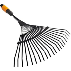 Fiskars Balai à Feuilles, Tête D'outil QuikFit, 22 Dents, Largeur: 43 Cm, Dents En Acier, Noir/Orange, QuikFit, 1000644