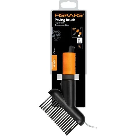 Fiskars Brosse Pour Joints Pour Désherber, émousser Sur La Terrasse, Tête D'outil QuikFit, Longueur: 18,5 Cm, Largeur: 15 Cm, Poils En Acier/Corps En Plastique Renforcé De Fibre De Verre, Noir/Orange, 4 Fiskars Brosse Pour Joints Pour Désherber, émousser Sur La Terrasse, Tête D'outil QuikFit, Longueur: 18,5 Cm, Largeur: 15 Cm, Poils En Acier/Corps En Plastique Renforcé De Fibre De Verre, Noir/Orange, – Image 2