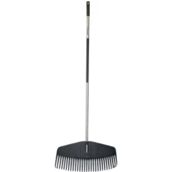 Fiskars Balai à Feuilles Et Gazon, 29 Dents, Largeur: 58 Cm, Dents En Plastique/Manche En Aluminium, Gris/Noir, Taille: L, Ergonomic, 1000660