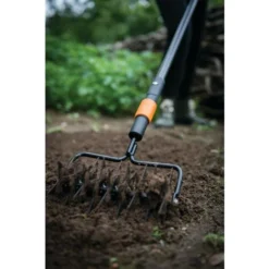 Fiskars Aérateur, Tête D'outil QuikFit, Largeur: 20,5 Cm, Acier, Noir/Orange, QuikFit, 1000689 -Flore Riche Soldes Magasin 10641618 4