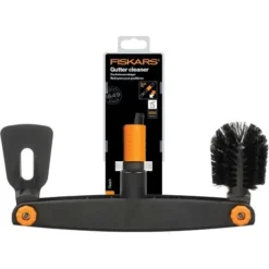 Fiskars Nettoyeur De Gouttière, Avec Grattoir Et Brosse Ajustables, Tête D'outil QuikFit, Largeur: 4,5 Cm, Noir/Orange, QuikFit, 1001414 -Flore Riche Soldes Magasin 10641628 3