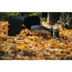 Fiskars Balai à Feuilles, 25 Dents, Largeur: 52 Cm, Dents En Plastique/Manche En Aluminium, Noir/Orange, Taille: L, Solid, 1003465 -Flore Riche Soldes Magasin 10641648 3