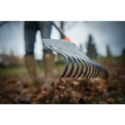 Fiskars Balai à Feuilles, 25 Dents, Largeur: 52 Cm, Dents En Plastique/Manche En Aluminium, Noir/Orange, Taille: L, Solid, 1003465 -Flore Riche Soldes Magasin 10641648 4