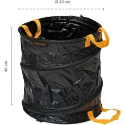 Fiskars Sac à Végétaux Pliable Avec Poignées, Capacité: 56 Litres, Noir/Orange, Solid, 1015646 10 Fiskars Sac à Végétaux Pliable Avec Poignées, Capacité: 56 Litres, Noir/Orange, Solid, 1015646 -Flore Riche Soldes Magasin 10641669 4