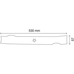 Lame Mulching 5 étoiles 53 Cm AYP - HUSQVARNA - BERNARD LOISIRS - JONSERED - MC CULLOCH - 134149 - 139775