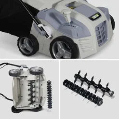 VOLTR - Scarificateur électrique Gazon 1800W - Outil 2en1 Aérateur Et Démousseur Pelouse. 2 Rouleaux : Couteaux Et Griffes. Collecteur 55L -Flore Riche Soldes Magasin 11485467 5
