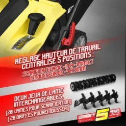 Scarificateur Emousseur Electrique 1800W - 40cm -Flore Riche Soldes Magasin 11667554 3
