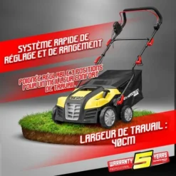 Scarificateur Emousseur Electrique 1800W - 40cm -Flore Riche Soldes Magasin 11667554 4