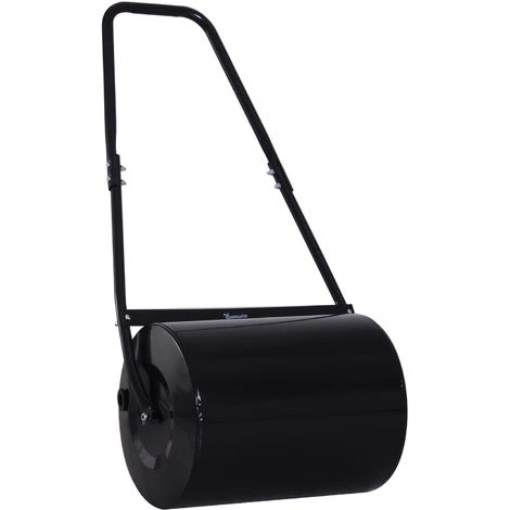 OUTSUNNY Rouleau à Gazon Jardin En Acier Avec Poignée Dim. 50L X 32l X 108H Cm Lestage Max. 30 L Noir 3 OUTSUNNY Rouleau à Gazon Jardin En Acier Avec Poignée Dim. 50L X 32l X 108H Cm Lestage Max. 30 L Noir