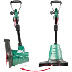 Débroussailleuse Sans Fil à Batterie 18V/chargeur Roues 24cm Lames 180° Tournable - 1,3Ah - Vitesse 8.000trs/min - Tête Moteur Tournable - Débroussailleuse électrique, Coupe Bordure, Herse Rotative De -Flore Riche Soldes Magasin 14074561 4