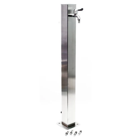 Colonne D’eau Acier Inoxydable 95 Cm Forme Carrée Avec Robinet D’eau & Raccord Résistant Au UV Gel 3 Colonne D’eau Acier Inoxydable 95 Cm Forme Carrée Avec Robinet D’eau & Raccord Résistant Au UV Gel