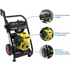 Nettoyeur Haute Pression Lavor Independent 2800 200bar 690L/h, Eau Froide, Moteur 4 Temps, Utilisation Intensive, Grandes Surfaces, Kit Accessoires 9 Nettoyeur Haute Pression Lavor Independent 2800 200bar 690L/h, Eau Froide, Moteur 4 Temps, Utilisation Intensive, Grandes Surfaces, Kit Accessoires -Flore Riche Soldes Magasin 1678976 3