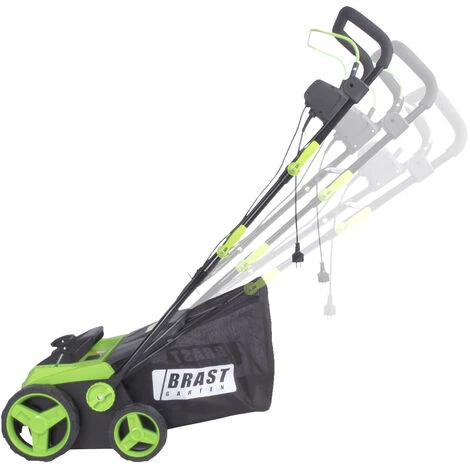 Scarificateur électrique 1600W 38cm 48 L 2en1 Aérateur Et Démousseur Pelouse Un Réglage Central 5 étapes, Ergonomique - De BRAST 4 Scarificateur électrique 1600W 38cm 48 L 2en1 Aérateur Et Démousseur Pelouse Un Réglage Central 5 étapes, Ergonomique - De BRAST – Image 2