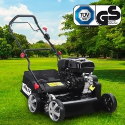 Scarificateur Thermique 196cc 40cm 5,2CV, Rouleau De Verticoupe, Bac 50 L Carter En Metal Démarrage Facile - De BRAST