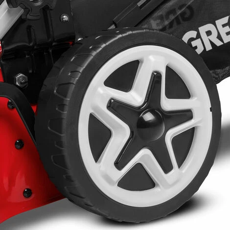 Tondeuse à Gazon à Essence 132cc 4.5cv, Moteur 4 Temps, Largeur De Coupe 41 Cm, Hauteur De Coupe 25-75mm Réglable 7 Positions, Panier 45L, Collecte 2 En 1 - Greencut GLM590X 7 Tondeuse à Gazon à Essence 132cc 4.5cv, Moteur 4 Temps, Largeur De Coupe 41 Cm, Hauteur De Coupe 25-75mm Réglable 7 Positions, Panier 45L, Collecte 2 En 1 - Greencut GLM590X – Image 5