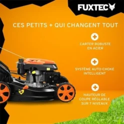 Tondeuse Thermique Poussée 146cm3 Largeur 46cm- FUXTEC FX-RM4646ECO - 3,5 CV 50L -Flore Riche Soldes Magasin 18131951 4