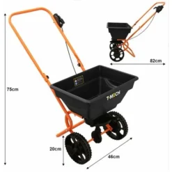 Epandeur Rotatif à Pousser Gazon 25KG Pelouse Contrôle Débit Housse Imperméable Paire De Gants Engrais -Flore Riche Soldes Magasin 18302132 5