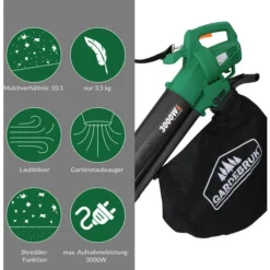 Aspirateur Souffleur Broyeur 3 En 1 Avec Bandoulière - Jardin - Feuilles Papier Branche - Sac 45 Litres 11 Aspirateur Souffleur Broyeur 3 En 1 Avec Bandoulière - Jardin - Feuilles Papier Branche - Sac 45 Litres -Flore Riche Soldes Magasin 18476361 5