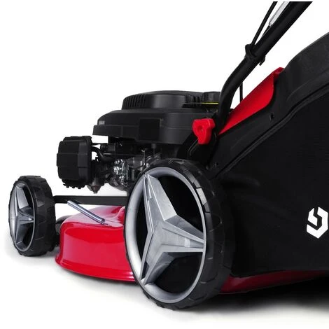 Tondeuse Thermique Autotractée 51cm 224cc 7cv Moteur De Marque 4 Temps 60l Réglage Central 30-80mm, Capot En Tôle En Acier, 4 En 1, édition Rouge De BRAST 4 Tondeuse Thermique Autotractée 51cm 224cc 7cv Moteur De Marque 4 Temps 60l Réglage Central 30-80mm, Capot En Tôle En Acier, 4 En 1, édition Rouge De BRAST – Image 2