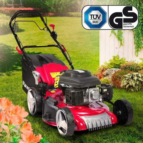 Tondeuse Thermique Autotractée 51cm 224cc 7cv Moteur De Marque 4 Temps 60l Réglage Central 30-80mm, Capot En Tôle En Acier, 4 En 1, édition Rouge De BRAST 7 Tondeuse Thermique Autotractée 51cm 224cc 7cv Moteur De Marque 4 Temps 60l Réglage Central 30-80mm, Capot En Tôle En Acier, 4 En 1, édition Rouge De BRAST – Image 5