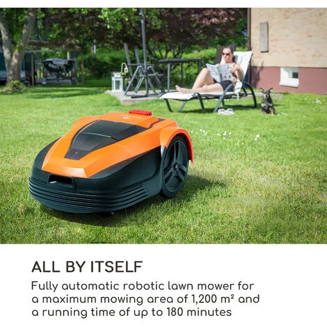 Garden Hero Robot Tondeuse Sans Fil Batterie 180mn Orange 4 Garden Hero Robot Tondeuse Sans Fil Batterie 180mn Orange – Image 2