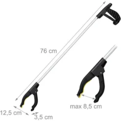 Relaxdays Pince De Préhension, Outil De Ramassage, Pour Personnes âgées, Aluminium, Attrape-tout, 76 Cm, Argenté/noir 10 Relaxdays Pince De Préhension, Outil De Ramassage, Pour Personnes âgées, Aluminium, Attrape-tout, 76 Cm, Argenté/noir -Flore Riche Soldes Magasin 22623725 4
