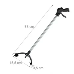 Relaxdays Pince De Préhension, Outil De Ramassage, Pour Personnes âgées, Aluminium, Plastique, 88 Cm, Noir/argenté 10 Relaxdays Pince De Préhension, Outil De Ramassage, Pour Personnes âgées, Aluminium, Plastique, 88 Cm, Noir/argenté -Flore Riche Soldes Magasin 22623761 4