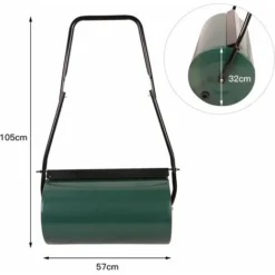 Rouleau à Gazon Vert Jardin Haute Résistance - Volume 48 L -Flore Riche Soldes Magasin 23512482 4