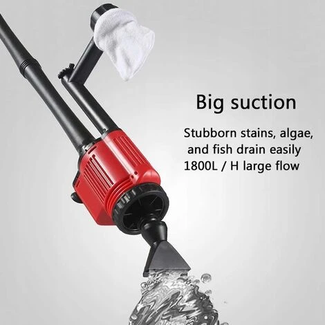 Nettoyeur De Gravier D'Aquarium-changeur D'eau De Nettoyage Automatique D'aquarium, Pompe D'aspiration électrique D'aquarium, Outil De Nettoyage D'excréments De Poisson, Toilette De Lavage De Sable 4 Nettoyeur De Gravier D'Aquarium-changeur D'eau De Nettoyage Automatique D'aquarium, Pompe D'aspiration électrique D'aquarium, Outil De Nettoyage D'excréments De Poisson, Toilette De Lavage De Sable – Image 3