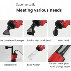 Nettoyeur De Gravier D'Aquarium-changeur D'eau De Nettoyage Automatique D'aquarium, Pompe D'aspiration électrique D'aquarium, Outil De Nettoyage D'excréments De Poisson, Toilette De Lavage De Sable 10 Nettoyeur De Gravier D'Aquarium-changeur D'eau De Nettoyage Automatique D'aquarium, Pompe D'aspiration électrique D'aquarium, Outil De Nettoyage D'excréments De Poisson, Toilette De Lavage De Sable -Flore Riche Soldes Magasin 27486887 5