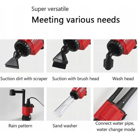 Nettoyeur De Gravier D'Aquarium-changeur D'eau De Nettoyage Automatique D'aquarium, Pompe D'aspiration électrique D'aquarium, Outil De Nettoyage D'excréments De Poisson, Toilette De Lavage De Sable 6 Nettoyeur De Gravier D'Aquarium-changeur D'eau De Nettoyage Automatique D'aquarium, Pompe D'aspiration électrique D'aquarium, Outil De Nettoyage D'excréments De Poisson, Toilette De Lavage De Sable – Image 5