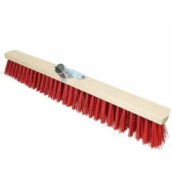 Balai Cantonnier En Bois - 60 Cm - Rouge - Linxor