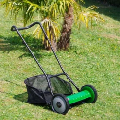 Tondeuse à Main Pelouse - Tondeuse à Main Gazon -5 Lames Solides - Largeur 40cm - Réglage Hauteur - Tondeuse Manuelle -Flore Riche Soldes Magasin 28741582 5