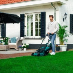 Tondeuse à Gazon 1300W – Largeur De Coupe De 32cm – Bac De Ramassage 30L Avec Indicateur De Remplissage – Hauteur De Coupe Réglable -Flore Riche Soldes Magasin 30090490 3