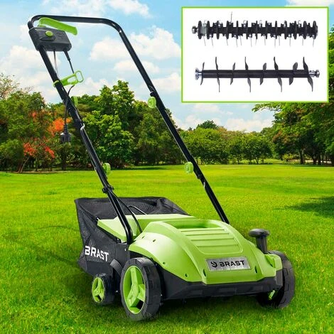 Scarificateur électrique 1500W 32cm 35 L 2en1 Aérateur Et Démousseur Pelouse Un Réglage Central 4 étapes, Ergonomique - De BRAST 3 Scarificateur électrique 1500W 32cm 35 L 2en1 Aérateur Et Démousseur Pelouse Un Réglage Central 4 étapes, Ergonomique - De BRAST