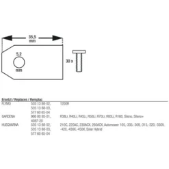 Lames 30x0,6mm Vis Montage Robot - Tondeuse Lames -Flore Riche Soldes Magasin 3033729 2