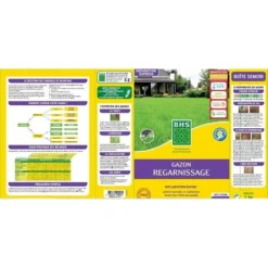 BHS GRP1 1kg 50 M² Semence Gazon Regarnissage Et Engrais  Gazon Plus Résistant Et Mieux Protégé Rapide Et Durable Tous Types De Terrain Et Climats -Flore Riche Soldes Magasin 30407883 3