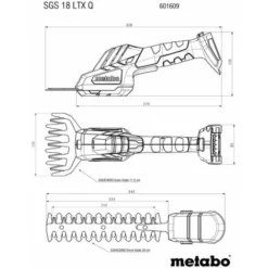 Metabo Sculpte-haie Et Cisaille A Gazon Sans Fil SGS 18 LTX Q, MetaBOX 145 L, Sans Batterie, Ni Chargeur - 601609840 -Flore Riche Soldes Magasin 32699328 4