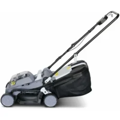 VOLTR 40V – Tondeuse à Gazon Sans Fil 33cm – 2x Batteries 18V Lithium 2.0Ah + Double Chargeur Rapide. Récupérateur D’herbe 35L -Flore Riche Soldes Magasin 33593777 3