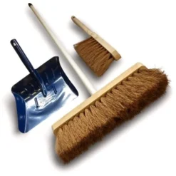 Ensemble Balai Brosse De Ménage D'atelier 1 Balai Coco 29 Cm Avec Manche Acier Gainé Avec Pelle Et Balayette - A L'unité - Balai Coco + Pelle + Balayette -Flore Riche Soldes Magasin 34300357 2