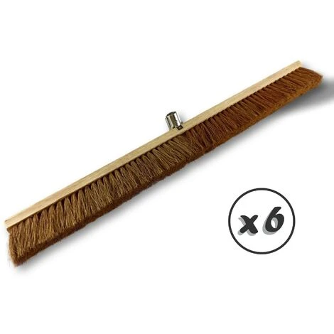 Balai D'atelier Type Cantonnier - Piste Extérieur - Fibres De Coco Naturel - Quantité X 6 - 100 Cm - Sans Manche 3 Balai D'atelier Type Cantonnier - Piste Extérieur - Fibres De Coco Naturel - Quantité X 6 - 100 Cm - Sans Manche