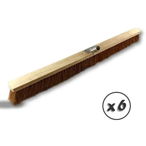 Balai D'atelier Type Cantonnier - Piste Extérieur - Fibres De Coco Naturel - Quantité X 6 - 100 Cm - Sans Manche 4 Balai D'atelier Type Cantonnier - Piste Extérieur - Fibres De Coco Naturel - Quantité X 6 - 100 Cm - Sans Manche – Image 2