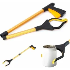 Outils De Ramassage, Pince De Préhension Pliable, Extension Pliable, Outil D'aide Handicapé En Aluminium Avec Pince Rotative En Caoutchouc, Extension à Bras Long Pour Ramasse-Déchets