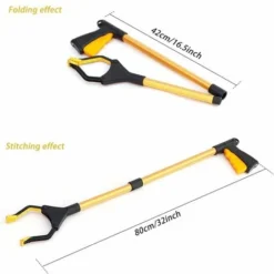 Outils De Ramassage, Pince De Préhension Pliable, Extension Pliable, Outil D'aide Handicapé En Aluminium Avec Pince Rotative En Caoutchouc, Extension à Bras Long Pour Ramasse-Déchets -Flore Riche Soldes Magasin 37994709 2