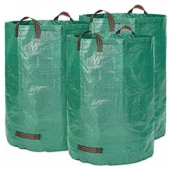 3 Sacs De Jardin Premium XXL - Sacs De Déchets De Jardin Stables En Polypropylène Extrêmement Robuste (PP) 150gsm - Sacs à Feuilles Autoportants Et Pliants