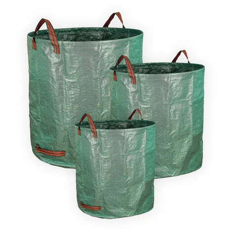 Sacs à Déchets Verts Pour Jardin. 3 Tailles, Résistants Avec Poignées - XXL-500 Litres - L-300 Litres - M-120 Litres 3 Sacs à Déchets Verts Pour Jardin. 3 Tailles, Résistants Avec Poignées - XXL-500 Litres - L-300 Litres - M-120 Litres