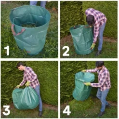 Sacs à Déchets Verts Pour Jardin. 3 Tailles, Résistants Avec Poignées - XXL-500 Litres - L-300 Litres - M-120 Litres 10 Sacs à Déchets Verts Pour Jardin. 3 Tailles, Résistants Avec Poignées - XXL-500 Litres - L-300 Litres - M-120 Litres -Flore Riche Soldes Magasin 42157437 4