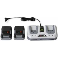 VOLTR 36V – Tondeuse à Gazon Sans Fil 43cm – 2x Batteries 18V Lithium 4.0Ah + Double Chargeur Rapide. Récupérateur D’herbe 40L -Flore Riche Soldes Magasin 44639722 5